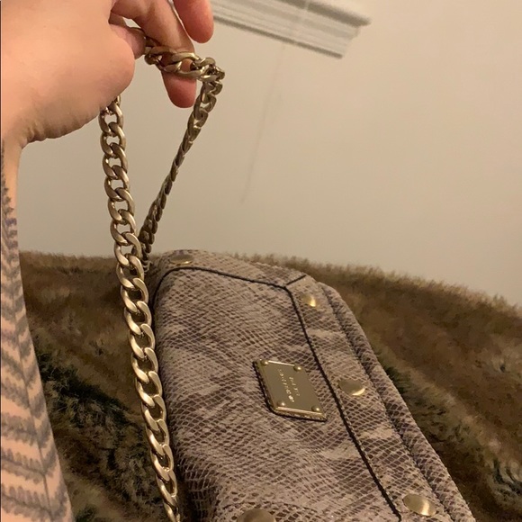 Leather snake print MK evening bag - Picture 7 of 7